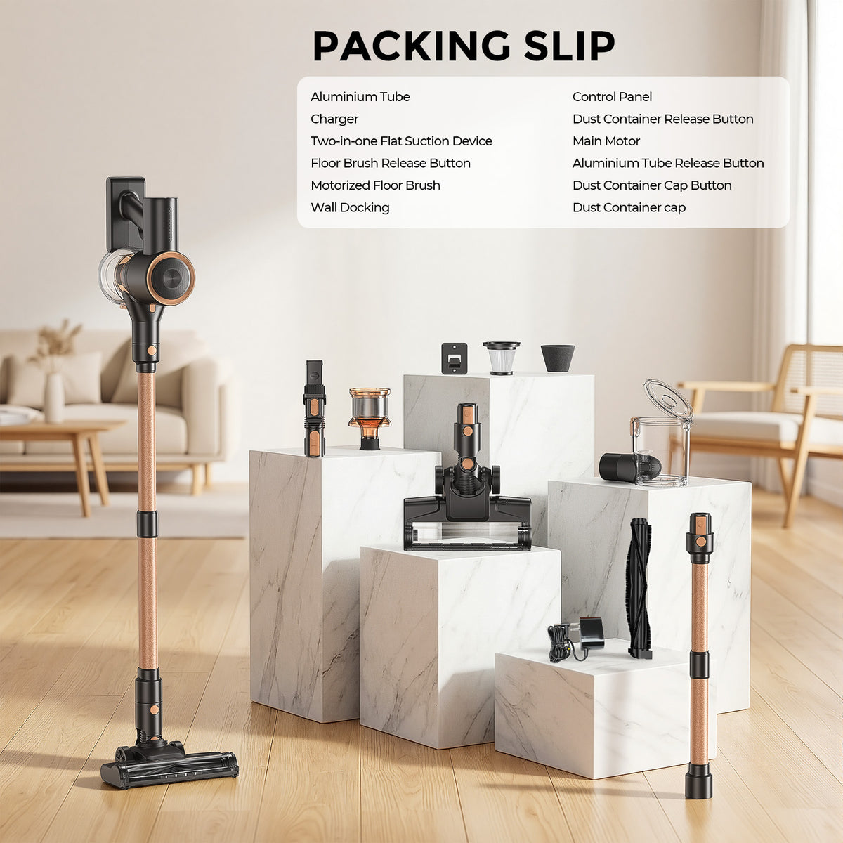 Teendow Cordless Vacuum Cleaner, 250W/40Kpa Vacuum Cleaners for Home ,With Upgraded Brushless Motor Stick Vacuum for Carpet, Hard Floors & Pet Hair