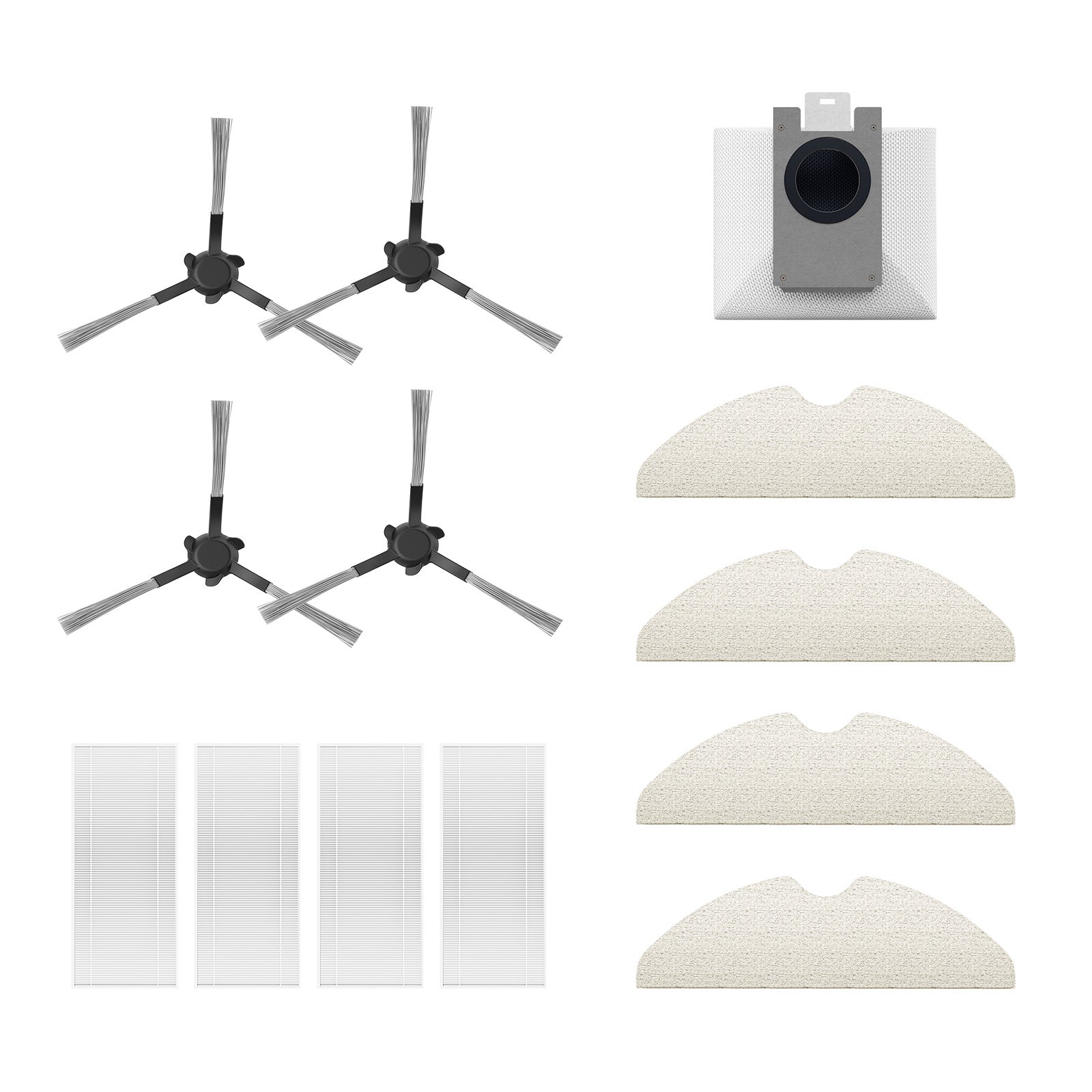 Lot de 13 pièces de rechange pour aspirateur robot Teendow D20SMAX+