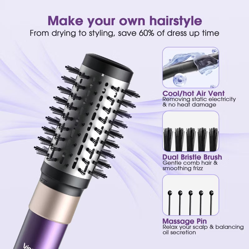 HB-801i Hair Dryer Brush for Fast Drying/Straightening/Curling