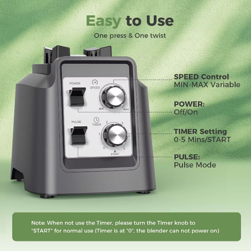 Teendow HS-209D 1800W 10-Speed Countertop Blender & Grinder