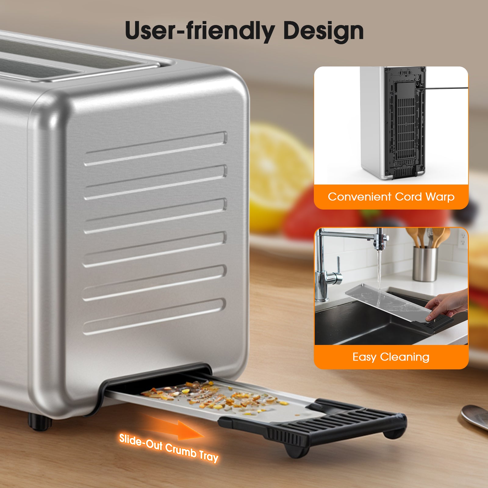 Teendow 4 Slice Smart Touchscreen Toaster, 1.5" Extra-Wide Slots