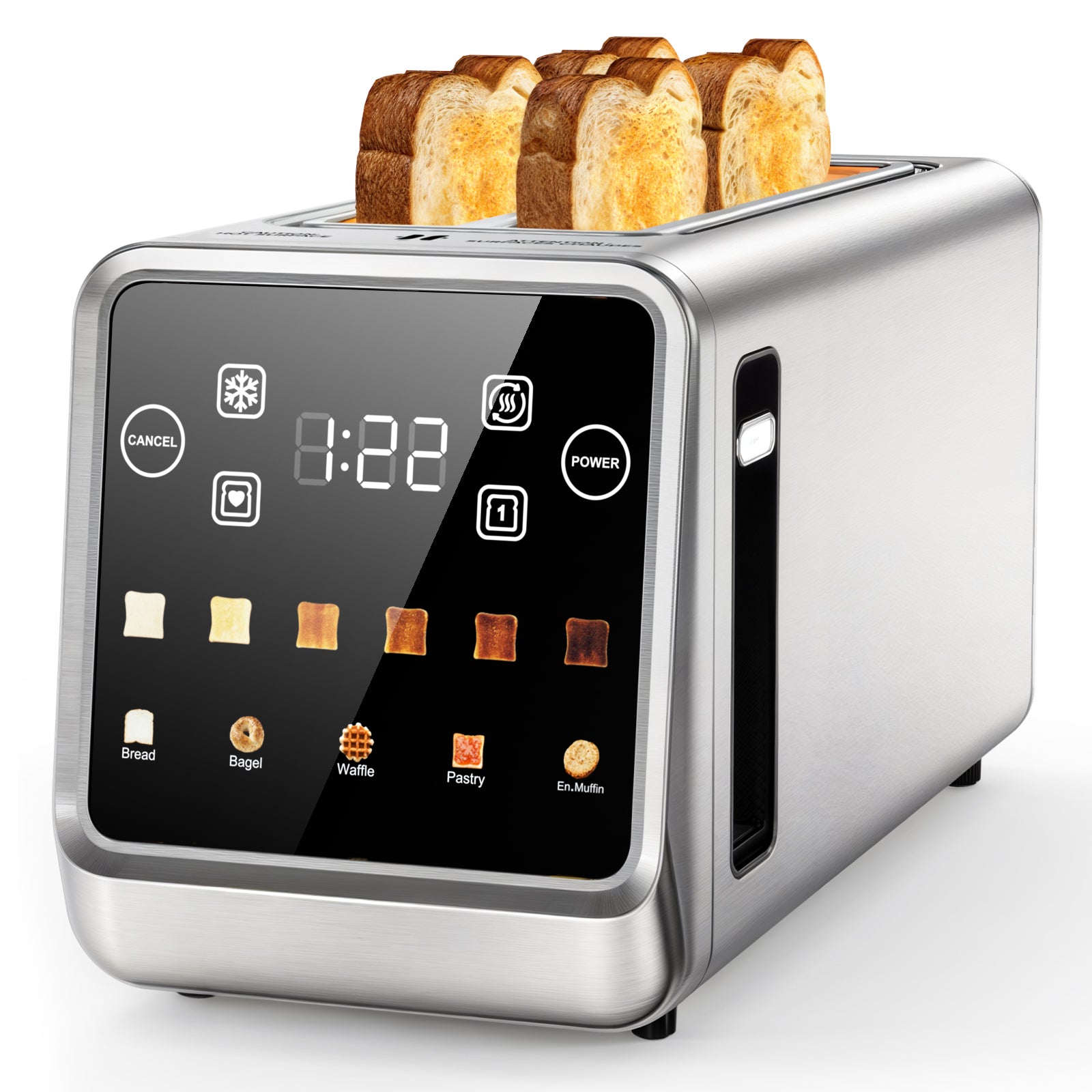 Teendow 4 Slice Smart Touchscreen Toaster, 1.5" Extra-Wide Slots