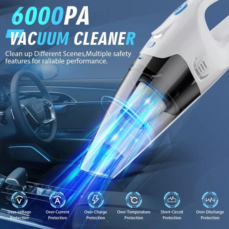 Teendow 6000Pa Handheld Cordless Car Vacuum Cleaner