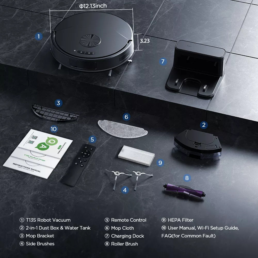 Teendow Br151 Saug-Wisch-Roboter-Kombi, WLAN/Alexa/App