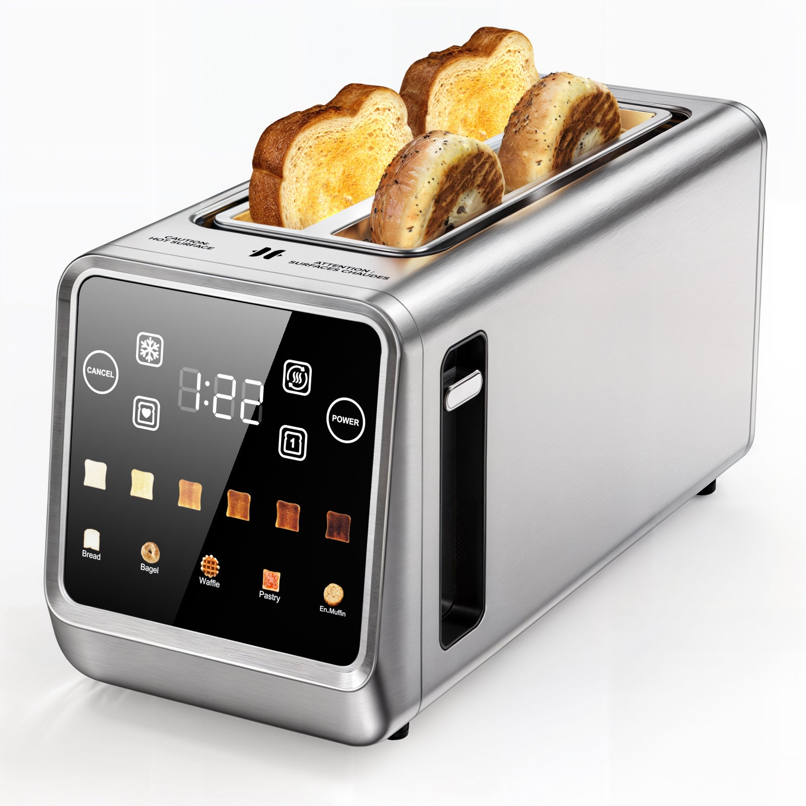 Teendow 4 Slice Smart Touchscreen Toaster, 1.5" Extra-Wide Slots