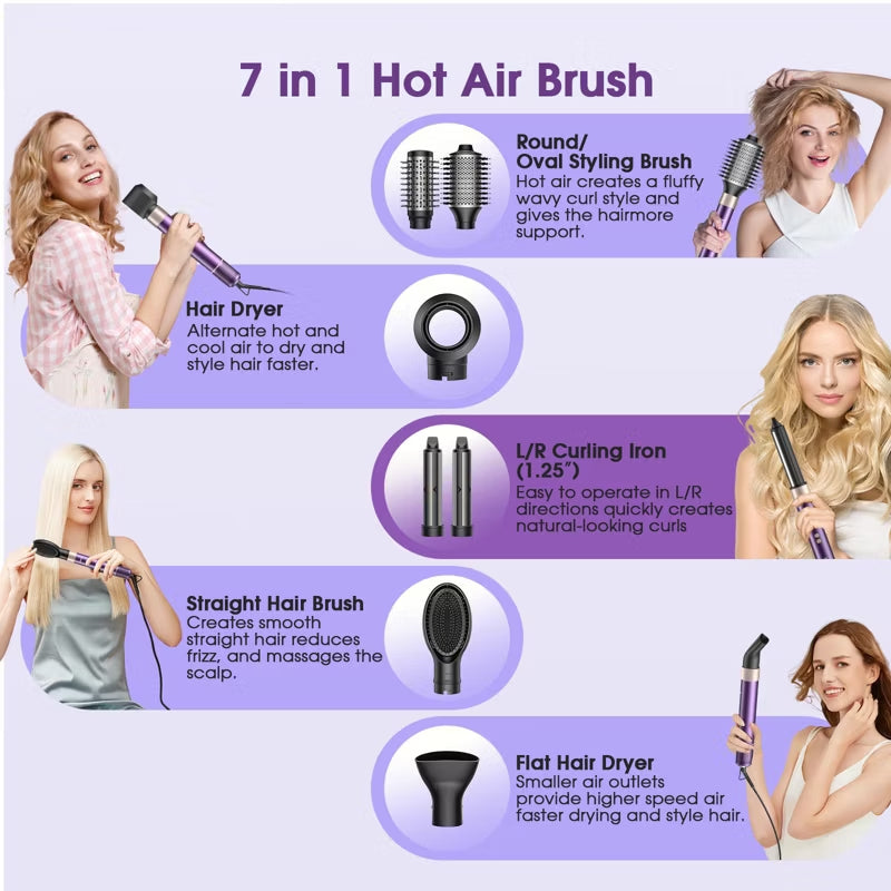 HB-801i  Hair Dryer Brush for Fast Drying/Straightening/Curling
