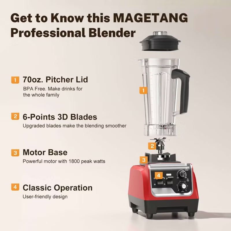 Teendow  HS-206D 1800W Fruit Blender